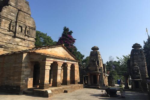 External shot of a building in the Indian Humalayas on a sunny day