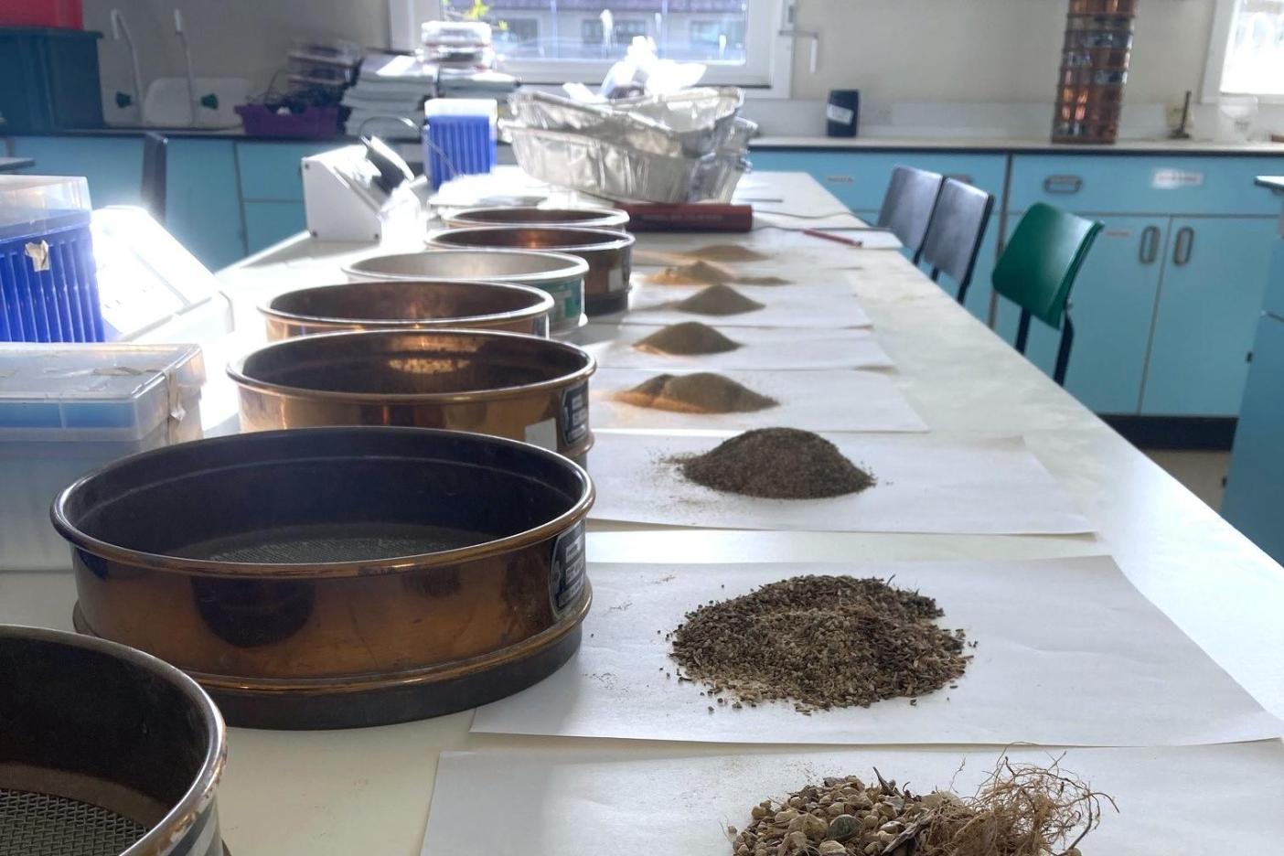A geography experiment taking place in the geography labs