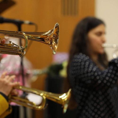 Young trumpet performers