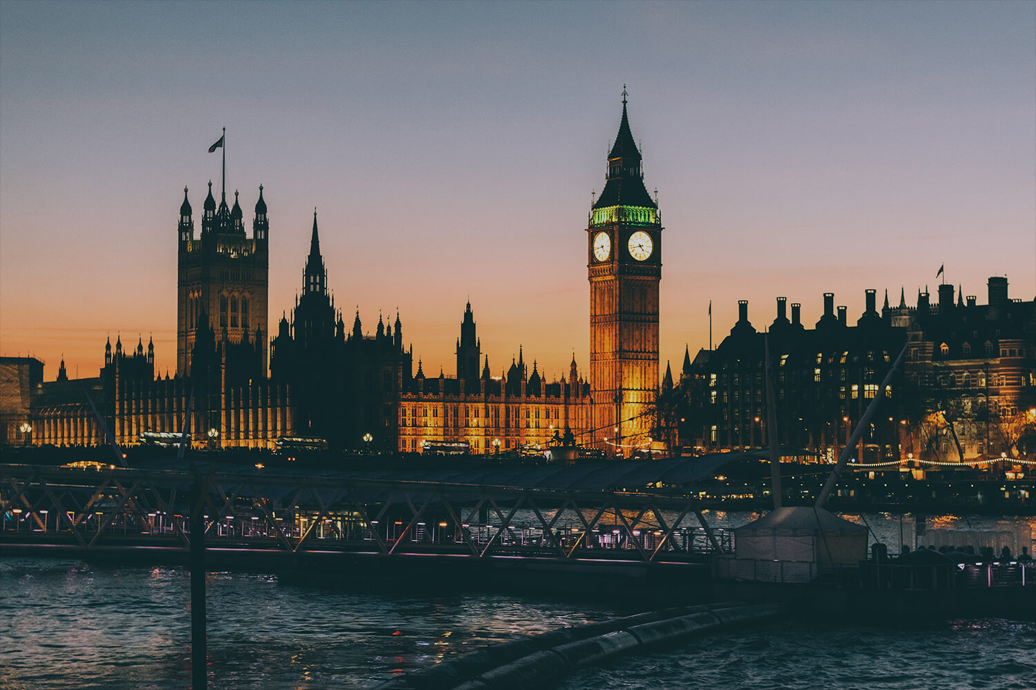 Westminster in the evening.