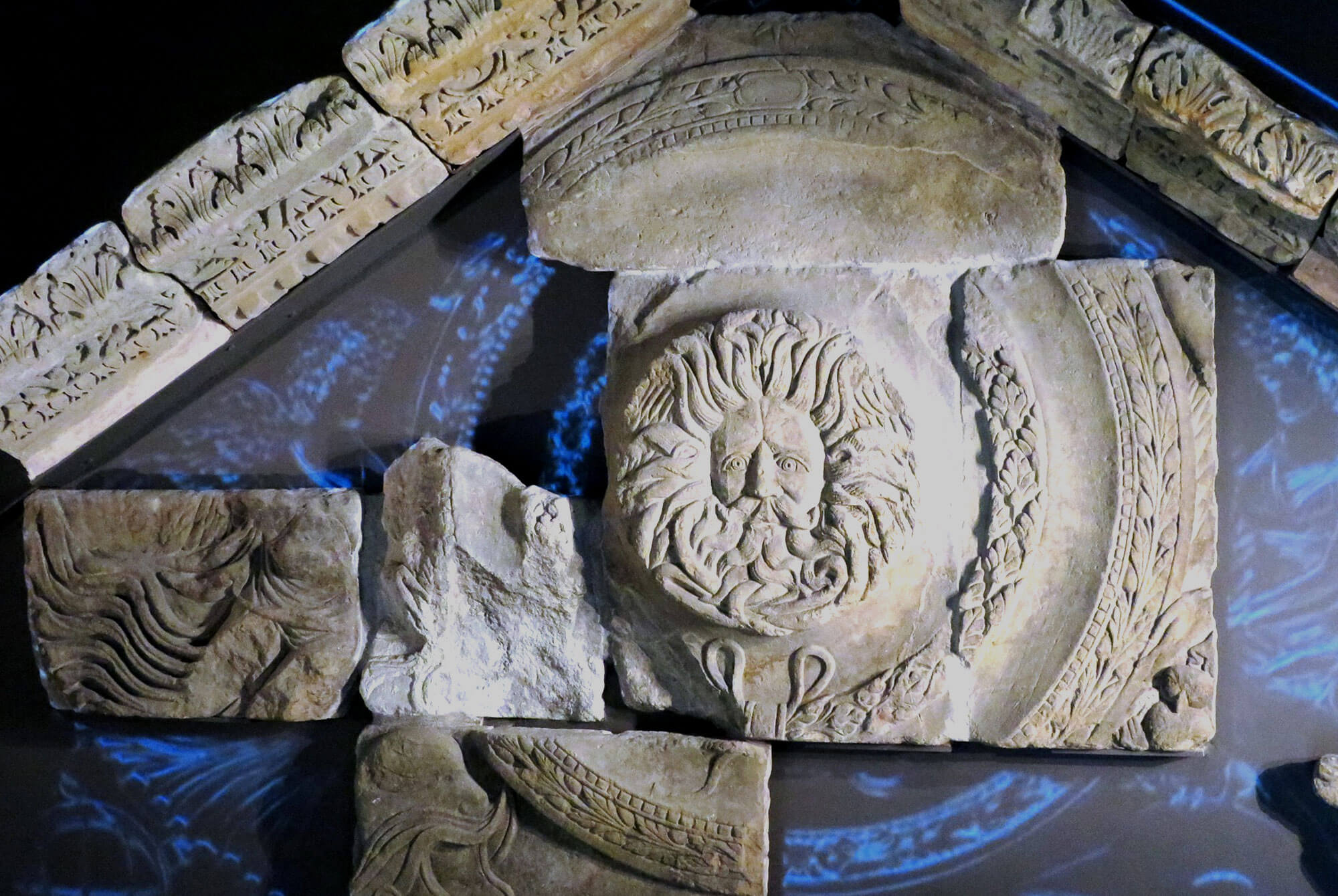The Gorgon sculpture from Bath's Roman Baths