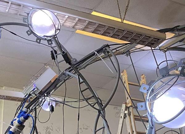 Image of lights welded in an art lab project