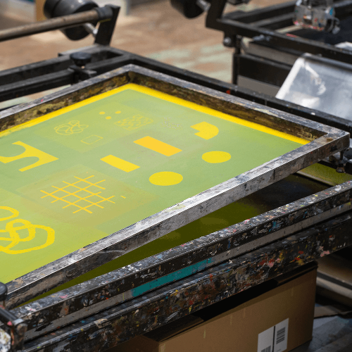 A photo of a silkscreen ready to print