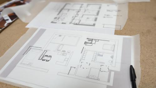 Architectural drawings of an accessible house