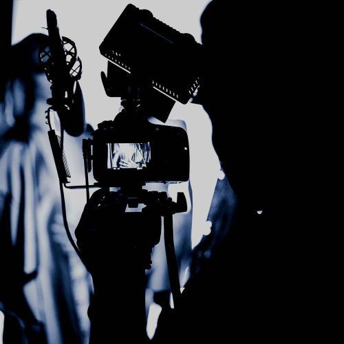 A photographer taking pictures